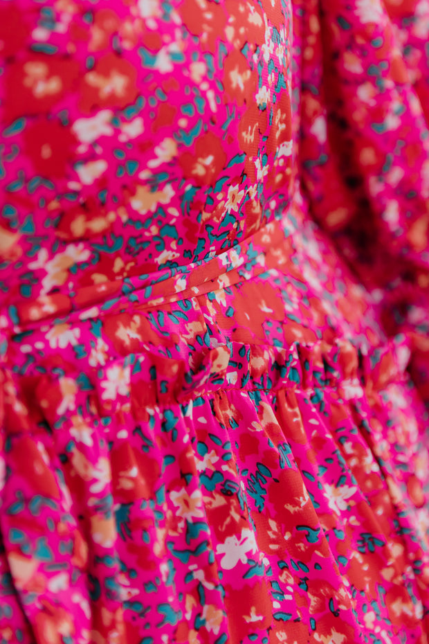 Tess Dress - Pink Splatter
