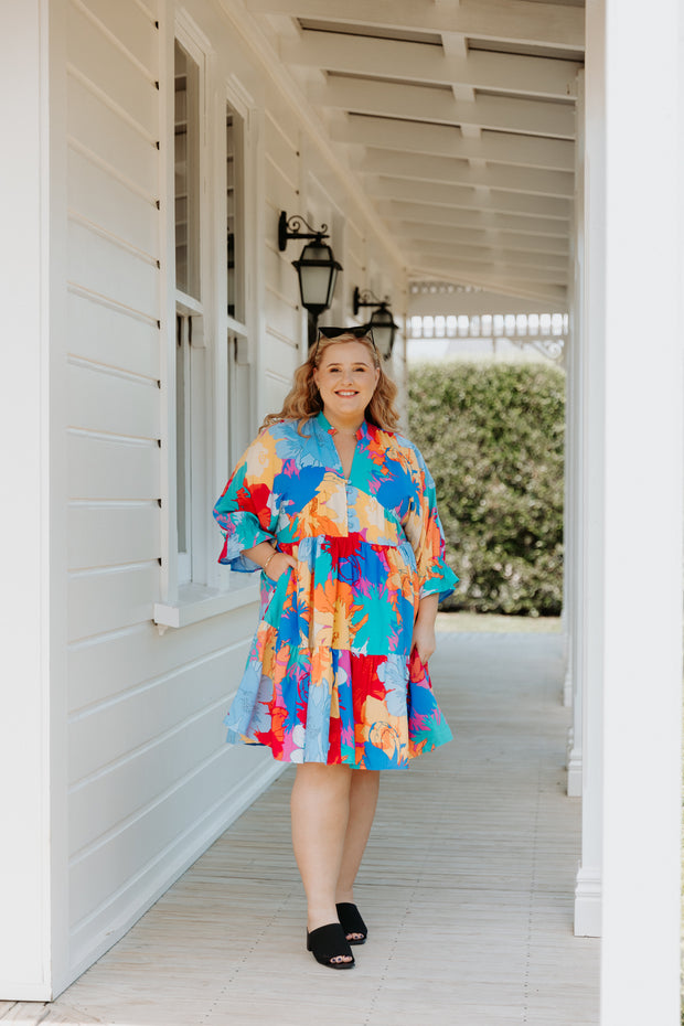 Meadow Dress - Colourful Abstract