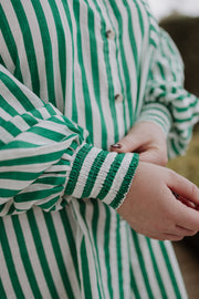 Rose Shirt - Green Stripe