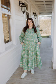 Amy Dress - Green Floral