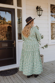 Amy Dress - Green Floral