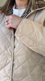 Quilted Coat - Camel