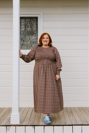 Logie Dress - Brown Check