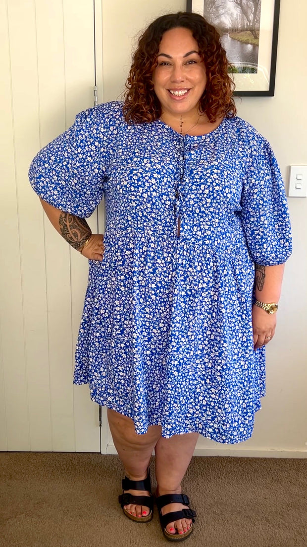 Romy Dress - Blue Floral