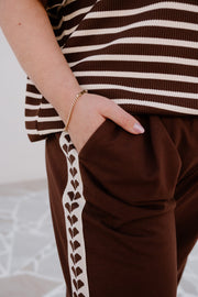 Baz Pants - Brown/Brown Heart