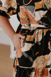 August Dress - Black Floral
