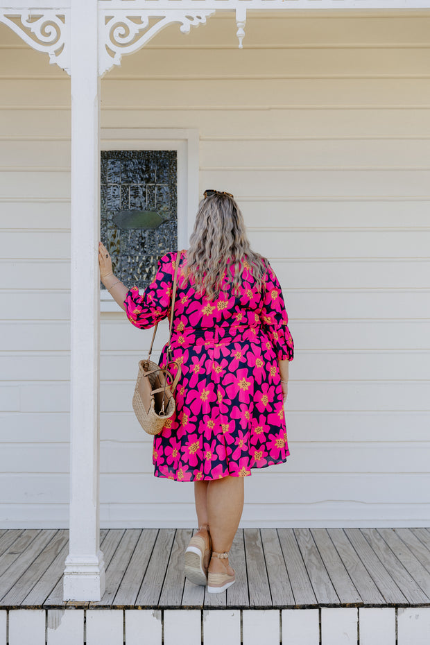 Peachy Dress - Kaille Floral