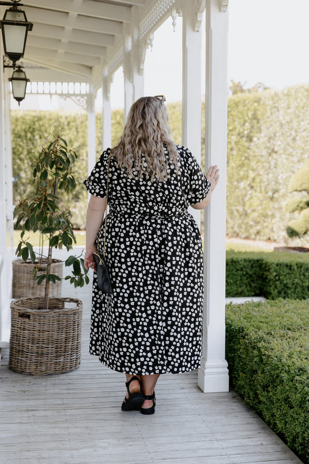 Nadia Dress - Black Floral