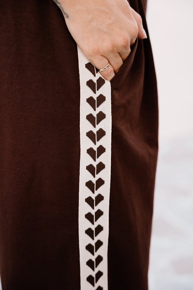 Baz Pants - Brown/Brown Heart