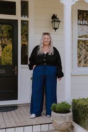 Barry Pants - Navy/Red Heart