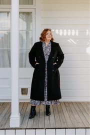 Wool Long Coat - Black