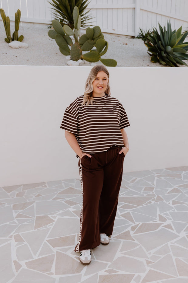 Baz Pants - Brown/Brown Heart
