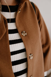 High Neck Cape - Teddy