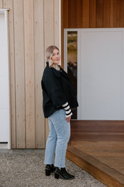 High Neck Cape - Dark Navy