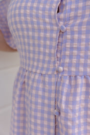 Eden Dress - Lilac/pink check