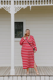 Lauren Dress - Pink/Red Stripe