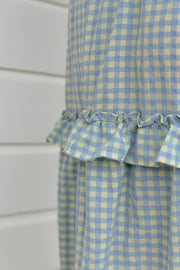 Vienna Dress - Blue/Lemon Check