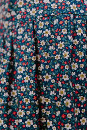 August Dress - Navy Floral