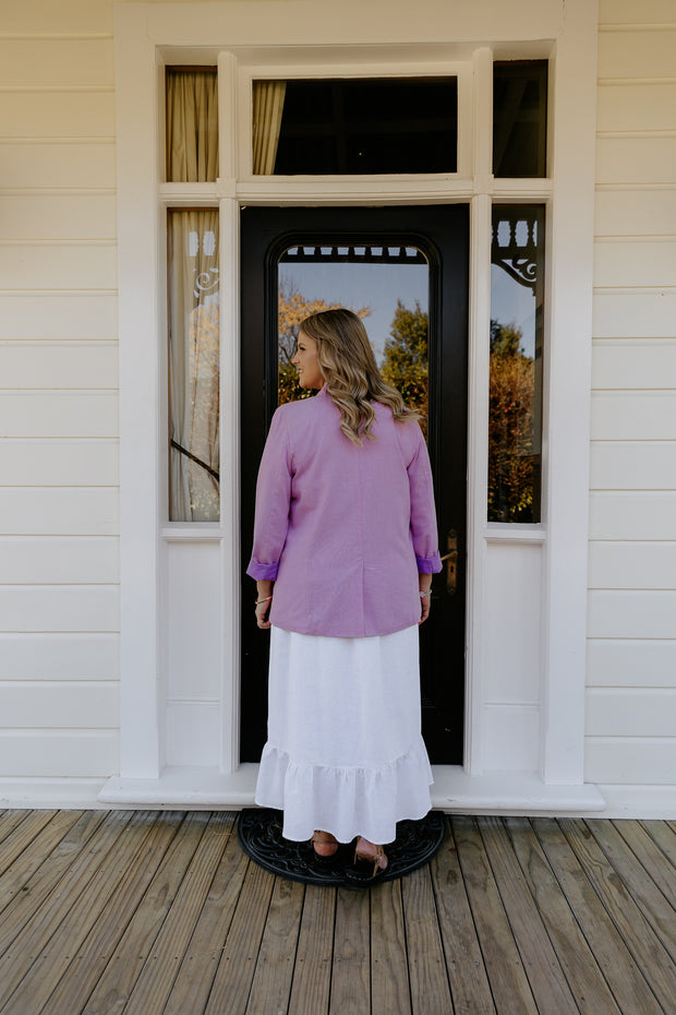 Purple on sale boyfriend blazer