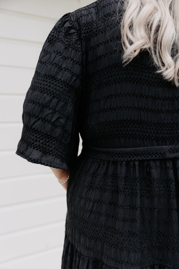 Nellie Dress - Black Texture