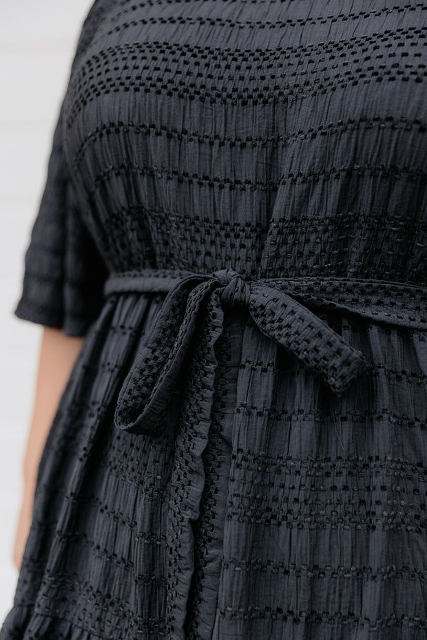 Nellie Dress - Black Texture