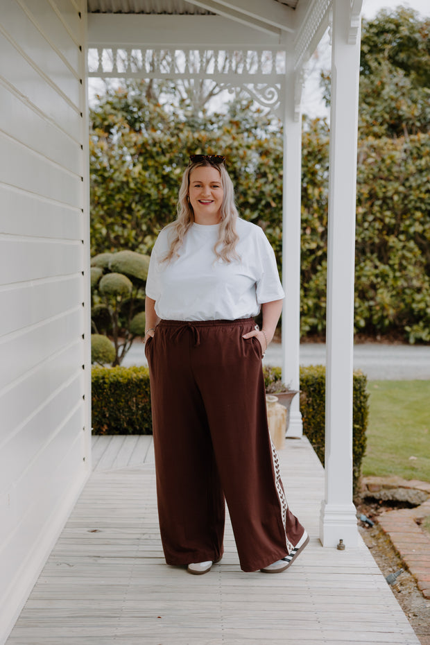 Baz Pants - Brown/Brown Heart