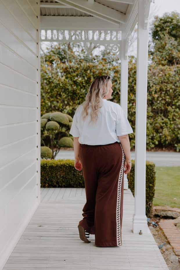 Baz Pants - Brown/Brown Heart