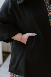 High Neck Cape - Black