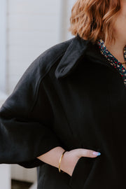 High Neck Cape - Black