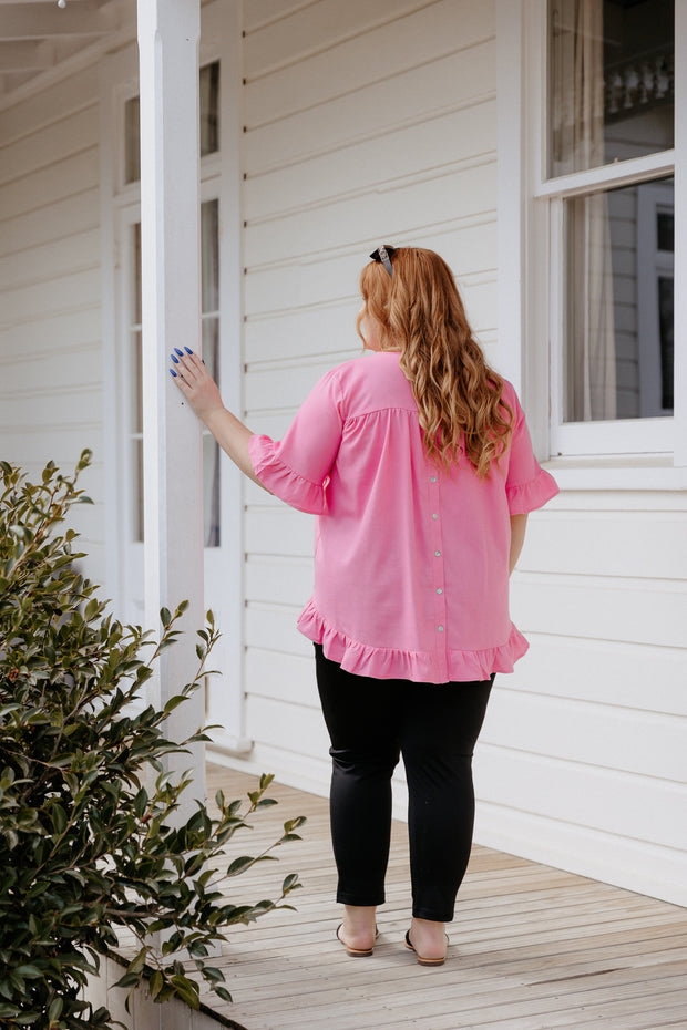 Odette Blouse - Barbie Pink