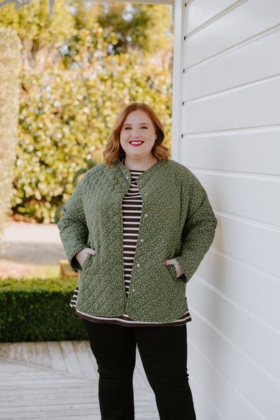 Quilted Jacket - Khaki Quilted