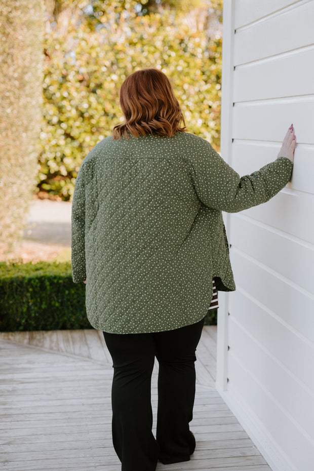 Quilted Jacket - Khaki Quilted