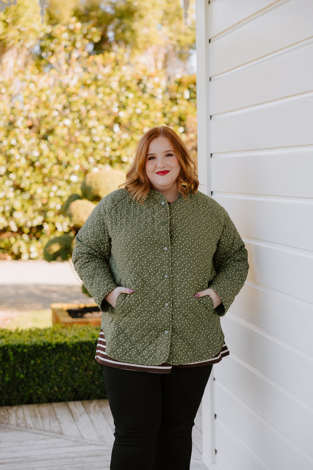 Quilted Jacket - Khaki Quilted