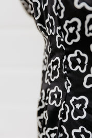 Finn Dress (woven) - Black/White Floral