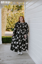 Logie Dress - B/W Floral