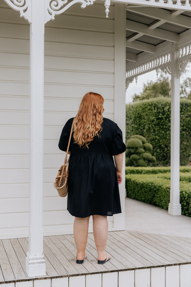 Beau Dress - Black/Leopard