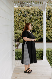 Rosie Dress - Black Stripe