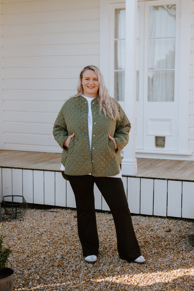 Quilted Jacket - Khaki Quilted