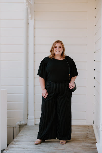 Olive Pants - Pinstripe