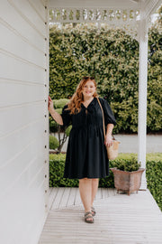 Romy Dress - Black Cotton