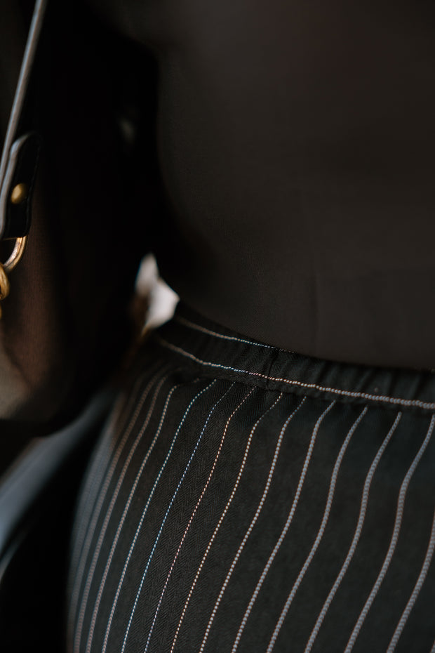 Olive Pants - Pinstripe