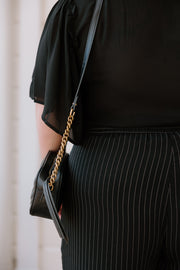 Olive Pants - Pinstripe