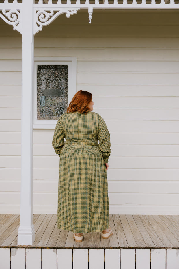 Logie Dress - Khaki Check