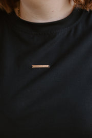Oversized Tee - Black w Gold Tag
