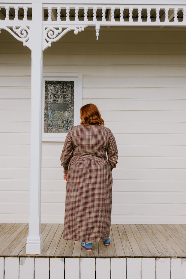 Logie Dress - Brown Check