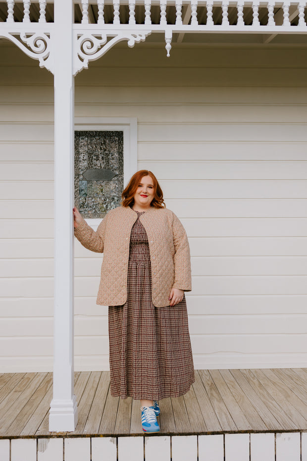 Logie Dress - Brown Check
