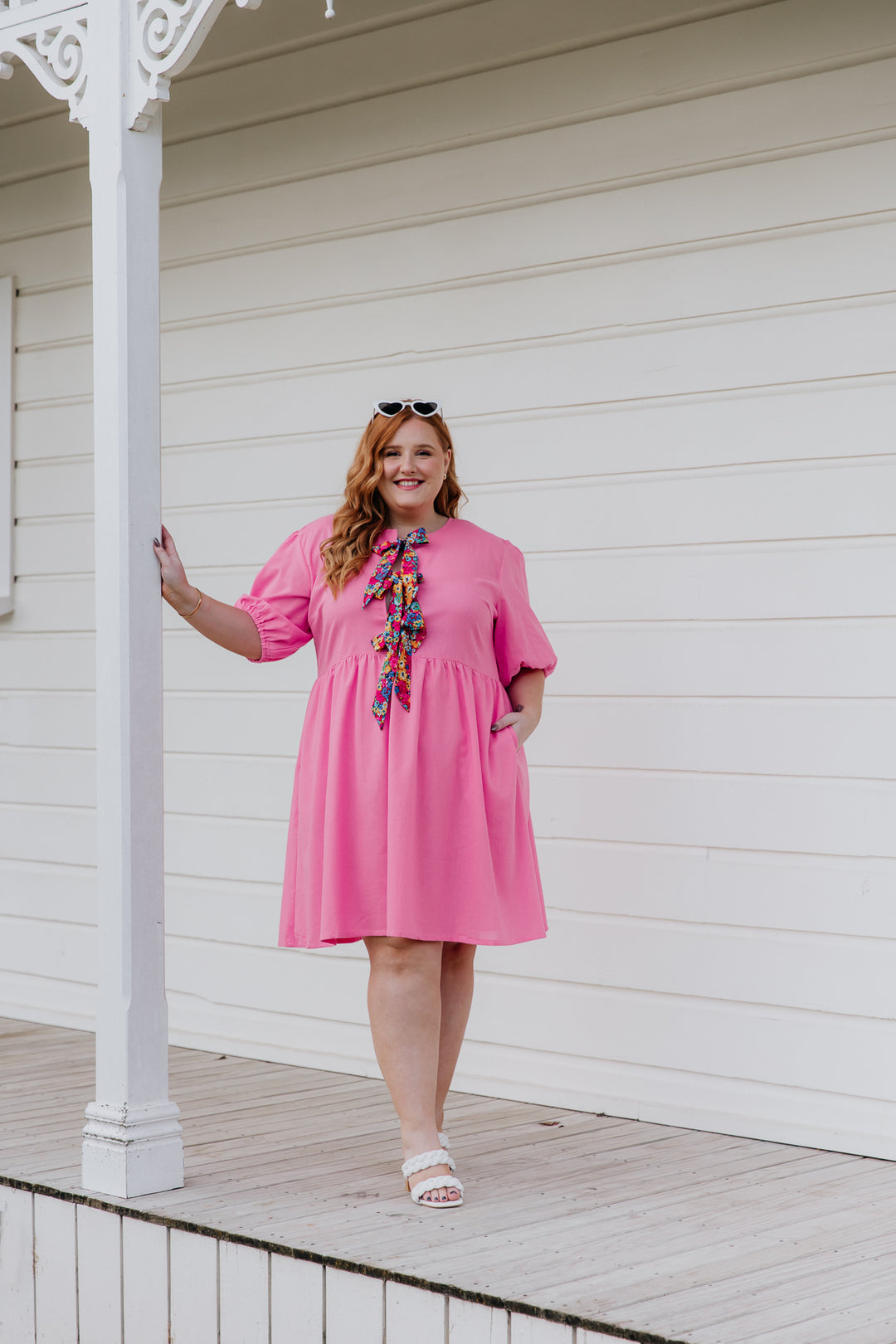 Lumignon Riobon border nermaid dress ピンク Lumignon Riobon border nermaid dress ピンク - メルカリ