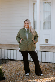 Quilted Jacket - Khaki Quilted