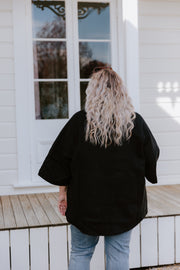 High Neck Cape - Black
