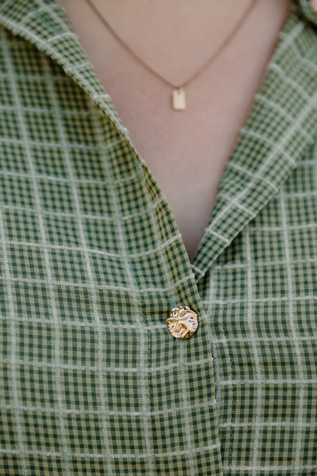 James Dress - Green Grid